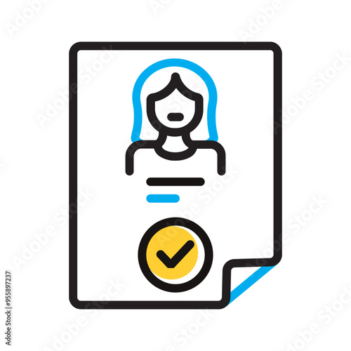 Vector multi color icon for Assigned