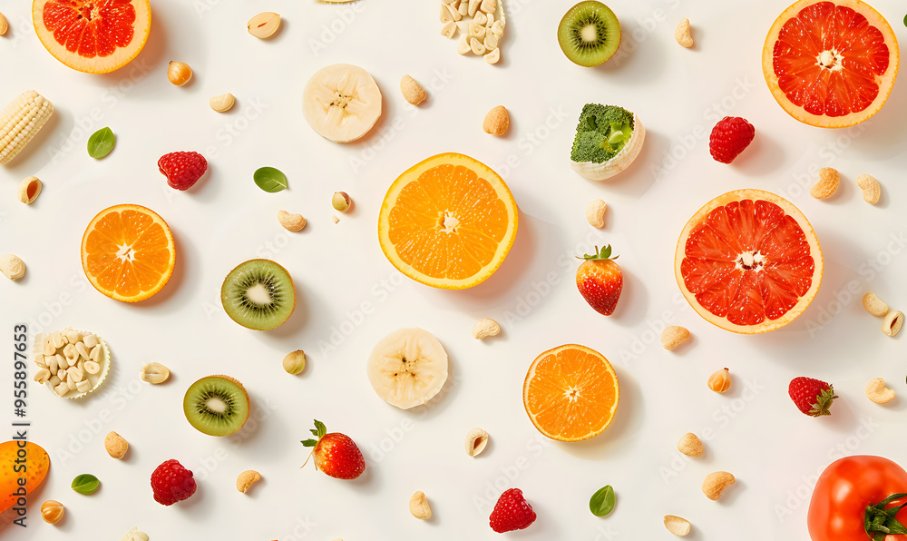 fruits and vegetable herbal concept for background or 2d illustrator cartoon. fruits and vegetable herbal concept for background or 2d illustrator cartoon.
