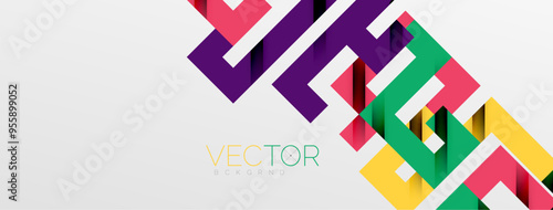 Color bend lines with shadow texture effect. Vector Illustration For Wallpaper, Banner, Background, Card, Book Illustration, landing page