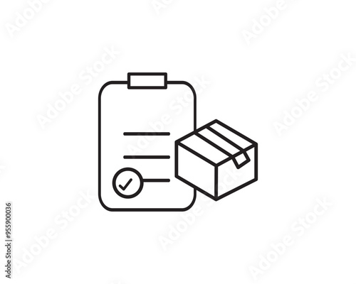 Delivery list icon vector symbol design illustration