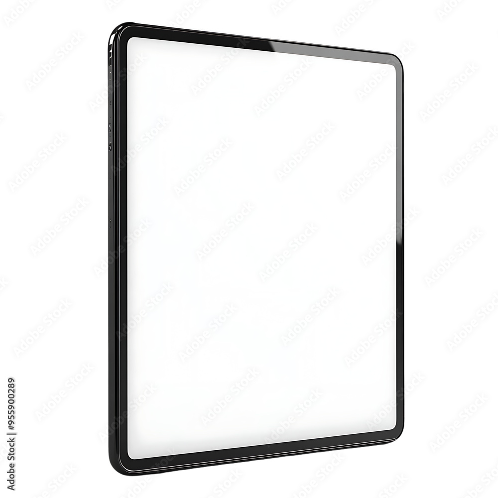 Black Tablet with a Transparent Background Black Tablet with a Transparent Background
