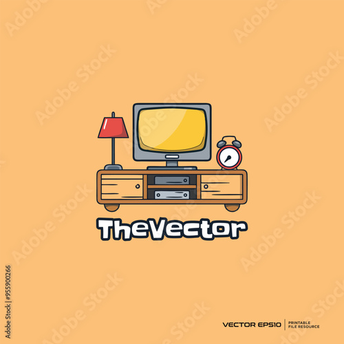 Set of living room icon, logo, vector, mascot, character, cartoon, illustration, eps10