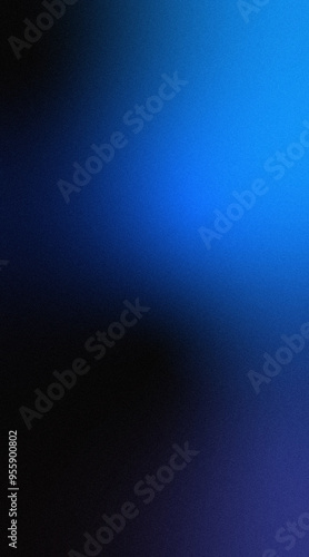 Noise vertical background with blue gradient mesh fading to black empty space for modern poster, flyer, template design