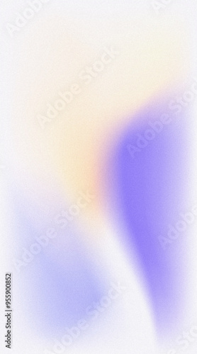 Pastel vertical background with smooth pattern flowing on purple and white empty space and a subtle noise grain texture
