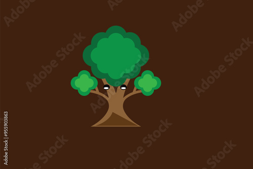 The tree logo symbolizes growth and sustainability, featuring organic shapes and natural colors to convey a connection with nature.