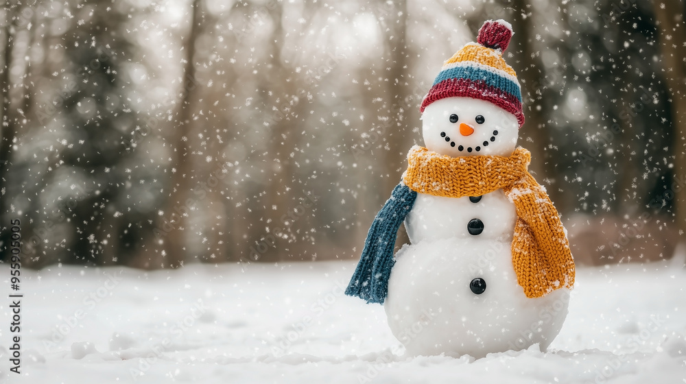 A charming snowman with a traditional top hat, scarf, and coal buttons standing in a snowy winter landscape. A charming snowman with a traditional top hat, scarf, and coal buttons standing in a snowy winter landscape.