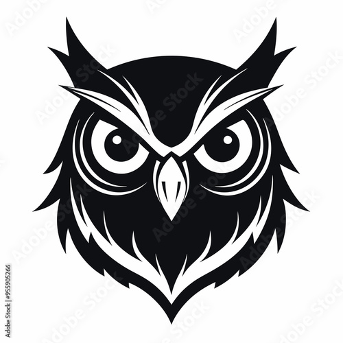 owl vector silhouette illustration and svg