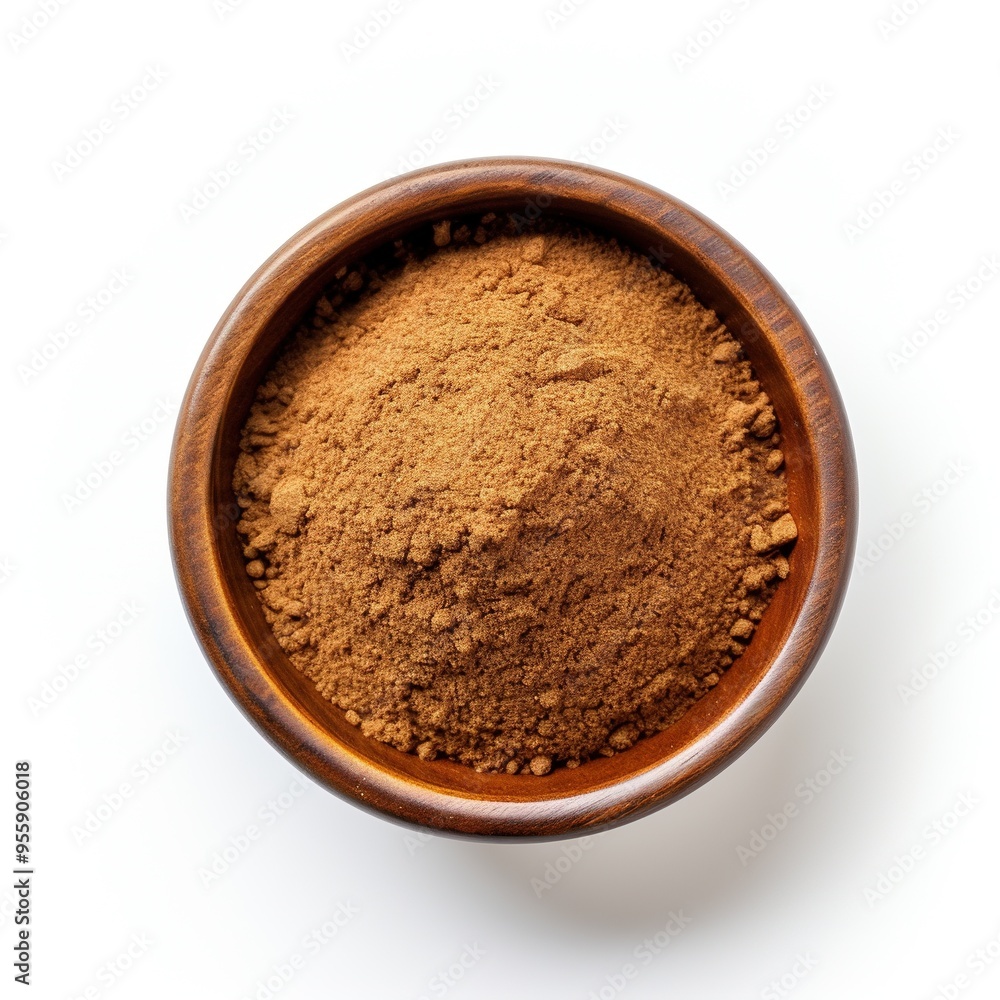 Garam masala powder, mix masala isolated on a white background Garam masala powder, mix masala isolated on a white background