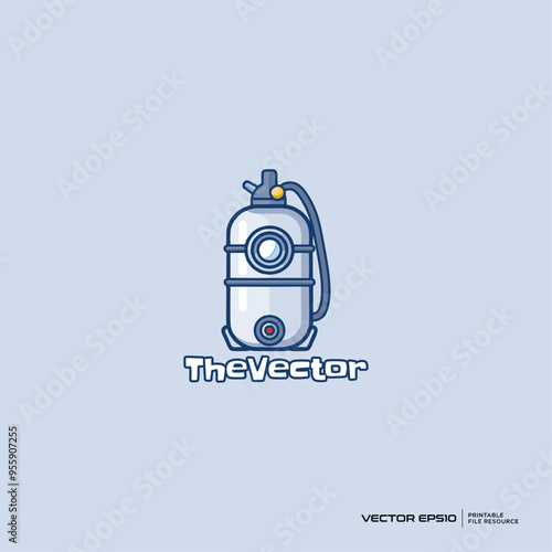 Diving gear logo, vector, mascot, character, cartoon, illustration, eps10