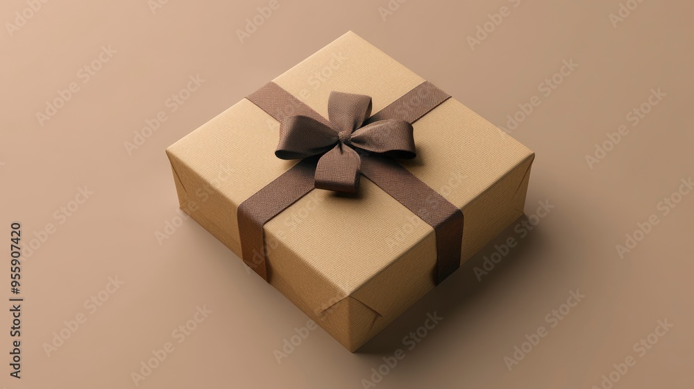Obraz premium Premium present box Mockup, minimalist, ultra realistic with generative ai