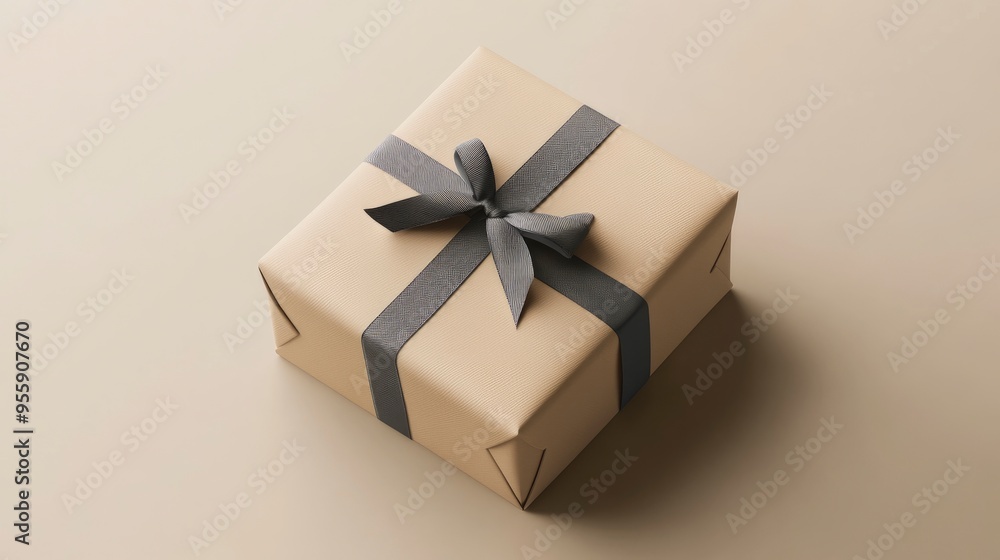 Premium present box Mockup, minimalist, ultra realistic with generative ai Premium present box Mockup, minimalist, ultra realistic with generative ai