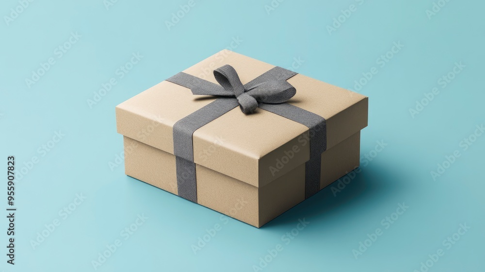 Fototapeta premium Premium present box Mockup, minimalist, ultra realistic with generative ai