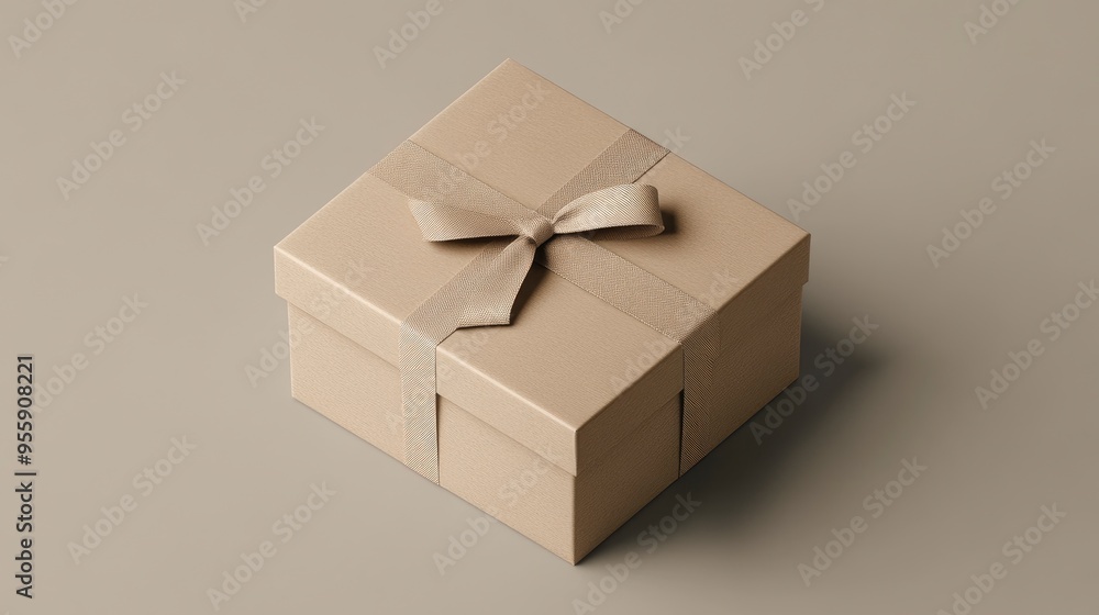 Premium present box Mockup, minimalist, ultra realistic with generative ai Premium present box Mockup, minimalist, ultra realistic with generative ai