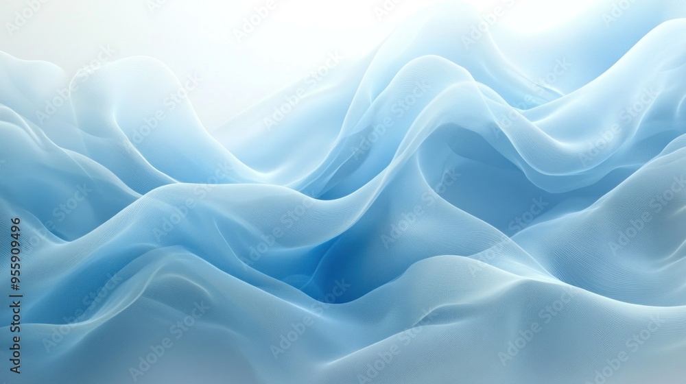Abstract Blue Wavy Fabric Texture Abstract Blue Wavy Fabric Texture