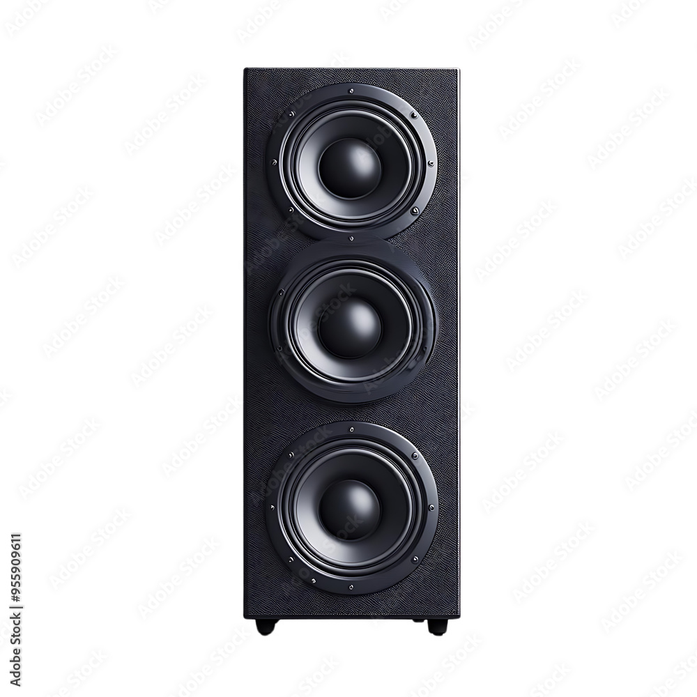 Powerful Black Speaker with Transparent Background for Enhanced Audio Experience Powerful Black Speaker with Transparent Background for Enhanced Audio Experience