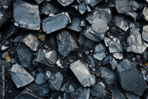 Wallpaper Mural Processed collage of industrial pea coal surface texture. Background for banner, backdrop or texture for 3D mapping with generative ai Torontodigital.ca
