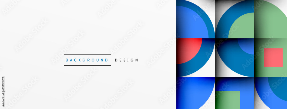 Geometric design abstract background - circles squares Geometric design abstract background - circles squares