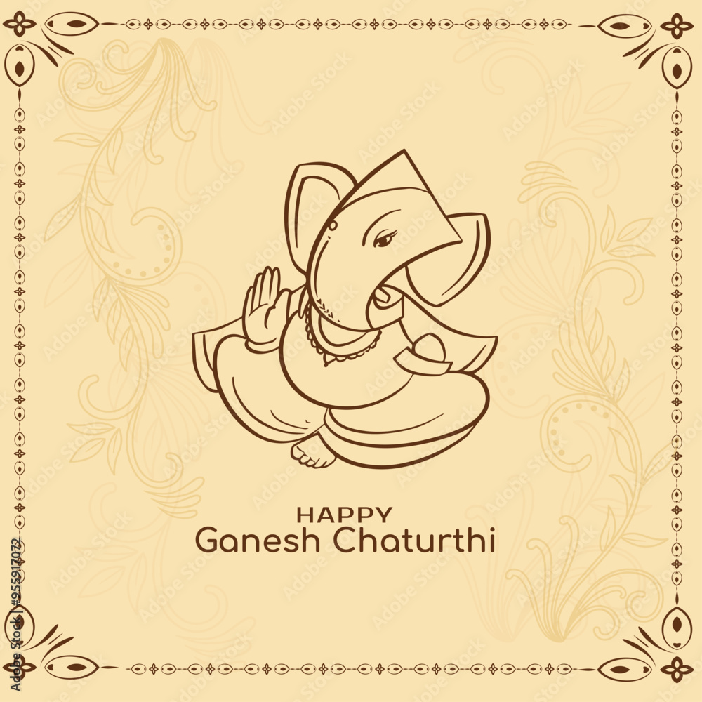 Happy Ganesha Festival White Color Poster Background Happy Ganesha Festival White Color Poster Background