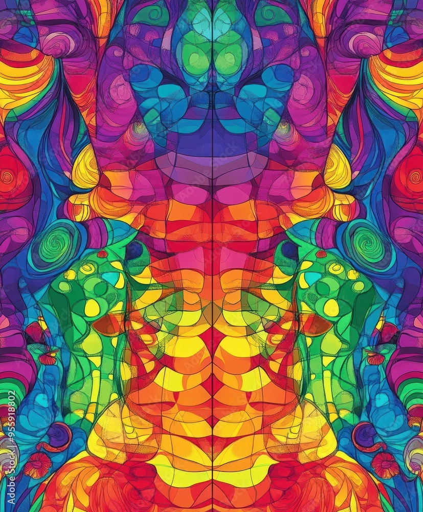 A vibrant abstract design featuring swirling colors and shapes. A vibrant abstract design featuring swirling colors and shapes.