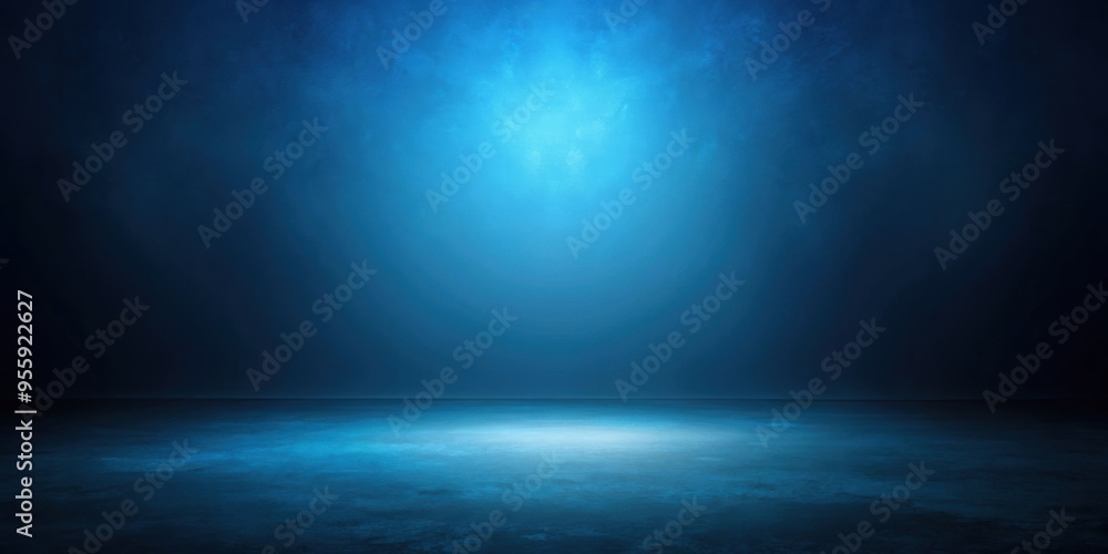 Fototapeta premium Dark and deep blue background with a sense of emptiness and mystery, blue, background, abstract, deep, navy, space