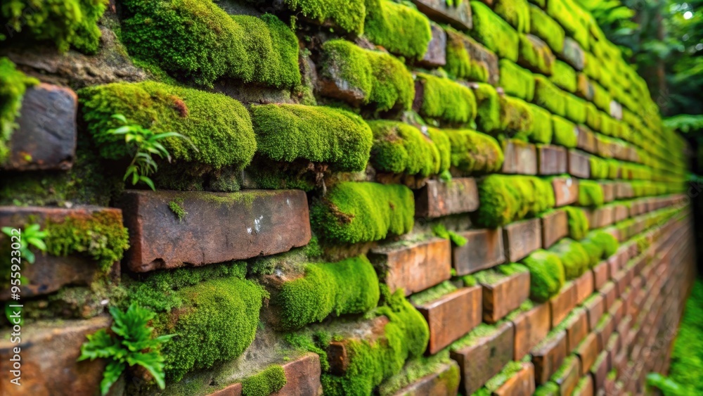 Green moss on a brick wall at Penang Hill, moss, green, textured, brick, wall, Penang Hill, nature, plant, growth Green moss on a brick wall at Penang Hill, moss, green, textured, brick, wall, Penang Hill, nature, plant, growth