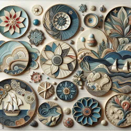 Wallpaper Mural 53 21 Ceramic Wall Art decorative ceramics designed to hang on w Torontodigital.ca