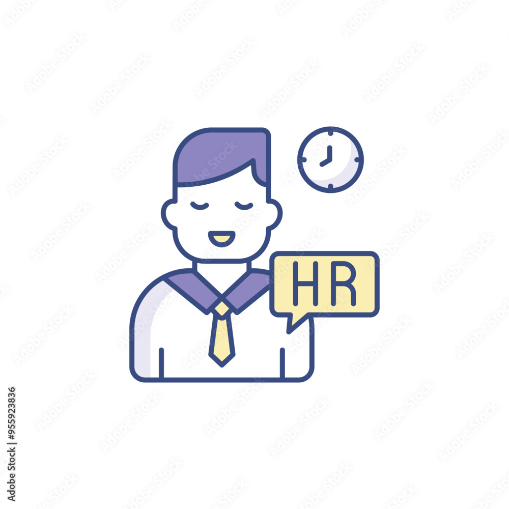 Hr manager icon design with white background stock illustration Hr manager icon design with white background stock illustration