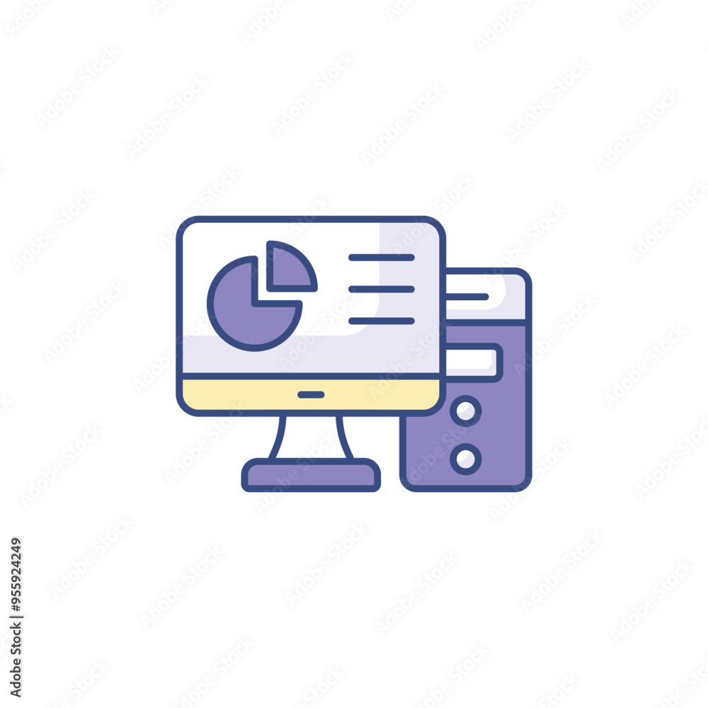 Computer icon design with white background stock illustration Computer icon design with white background stock illustration