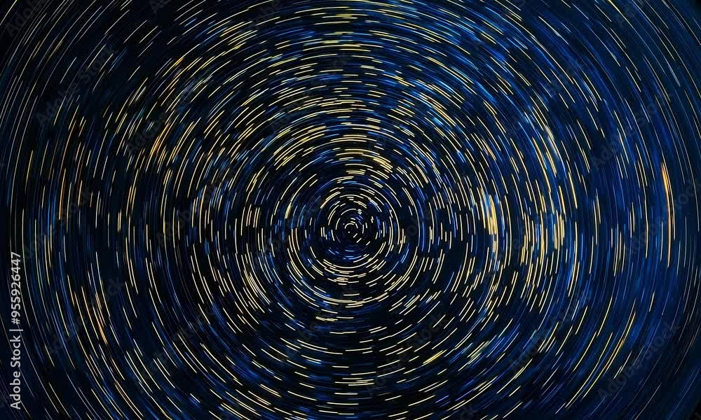Dynamic star trails swirling in a clear, dark night sky Dynamic star trails swirling in a clear, dark night sky