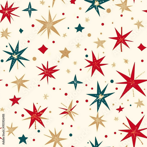 Abstract Christmas Background Pattern Design 