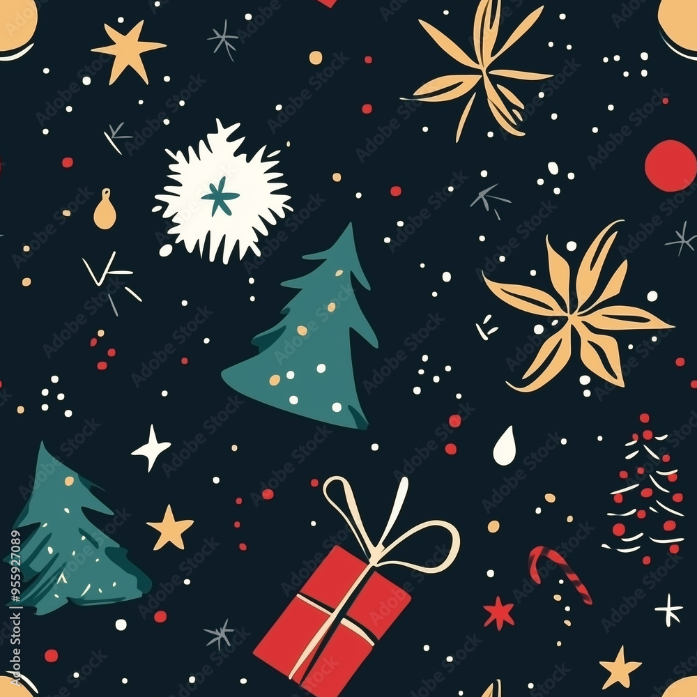Abstract Christmas Background Pattern Design Abstract Christmas Background Pattern Design
