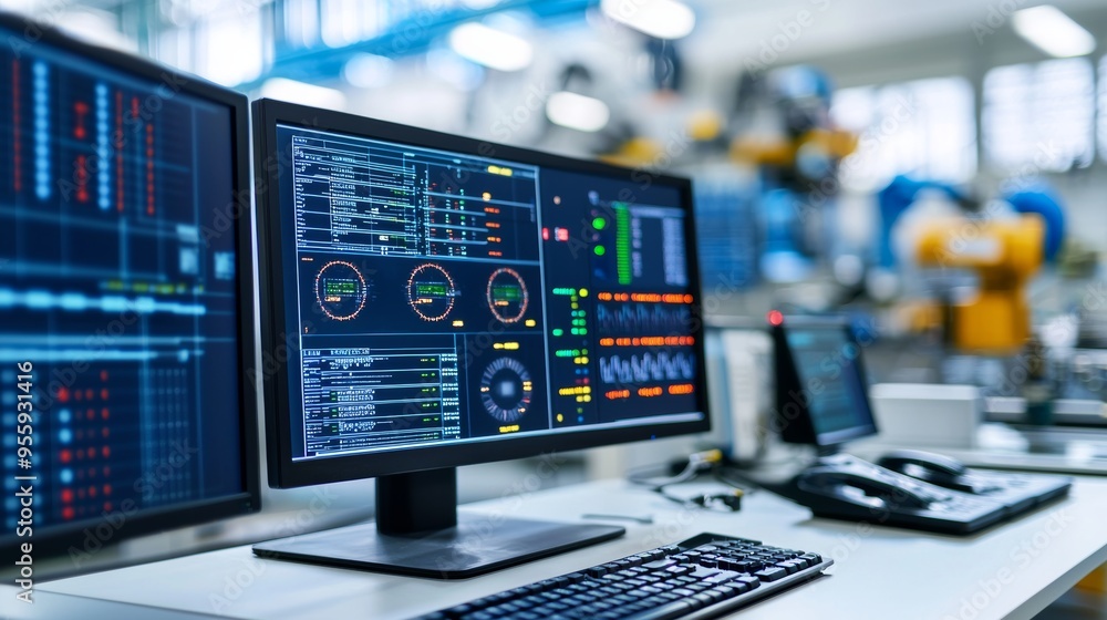 Technologically Advanced Industrial Control Room Monitoring Equipment and System Diagnostics for Precision and Efficiency Technologically Advanced Industrial Control Room Monitoring Equipment and System Diagnostics for Precision and Efficiency