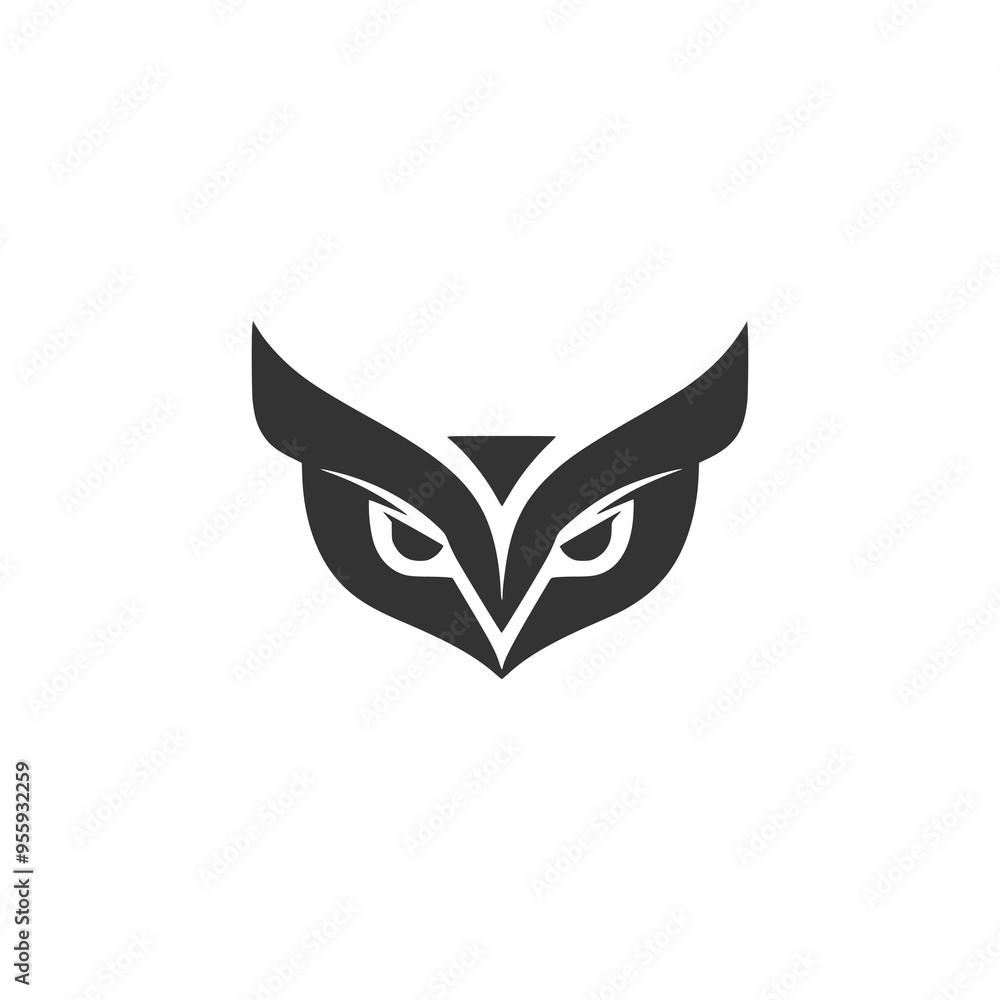 owl head eye simple modern logo vector illustration template design owl head eye simple modern logo vector illustration template design