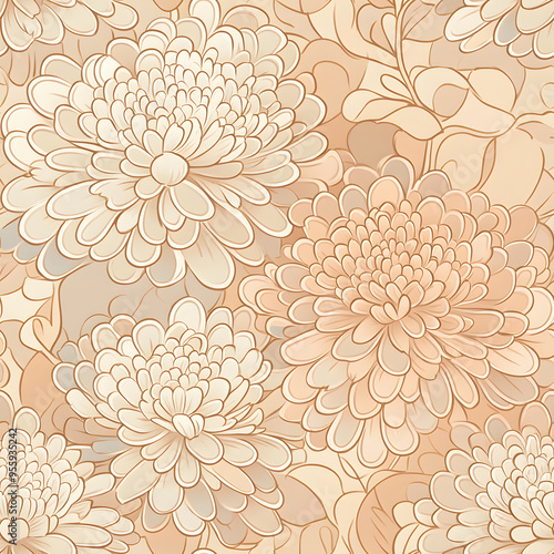 Japanese-style 2D illustrator doodle patterns for floor tiles and wallpaper
