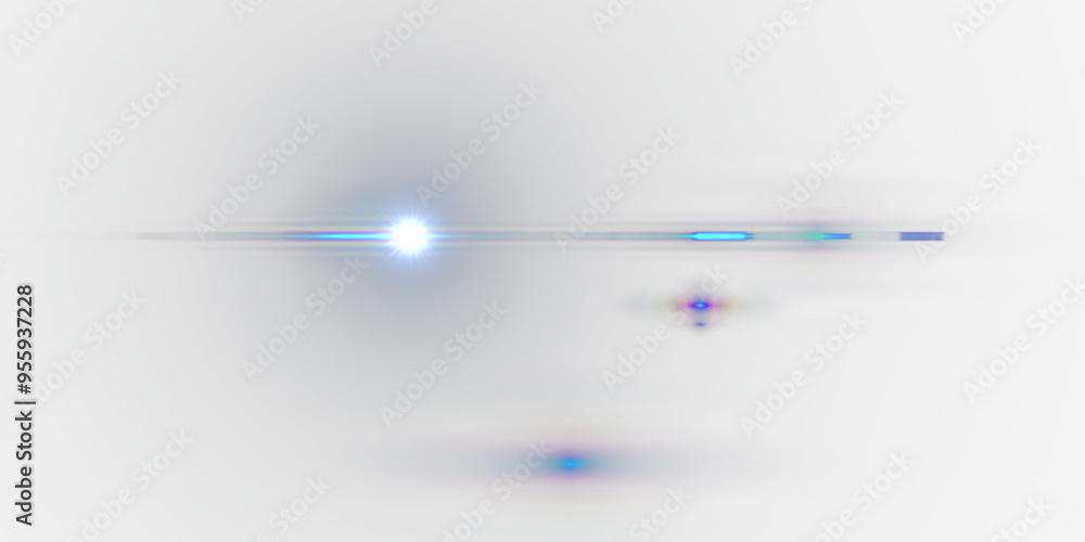 Glow effect. Star sparkles on a transparent background. Light Effects, lens flares, Sun flash with rays or spotlight and bokeh. Glow flare light effect.