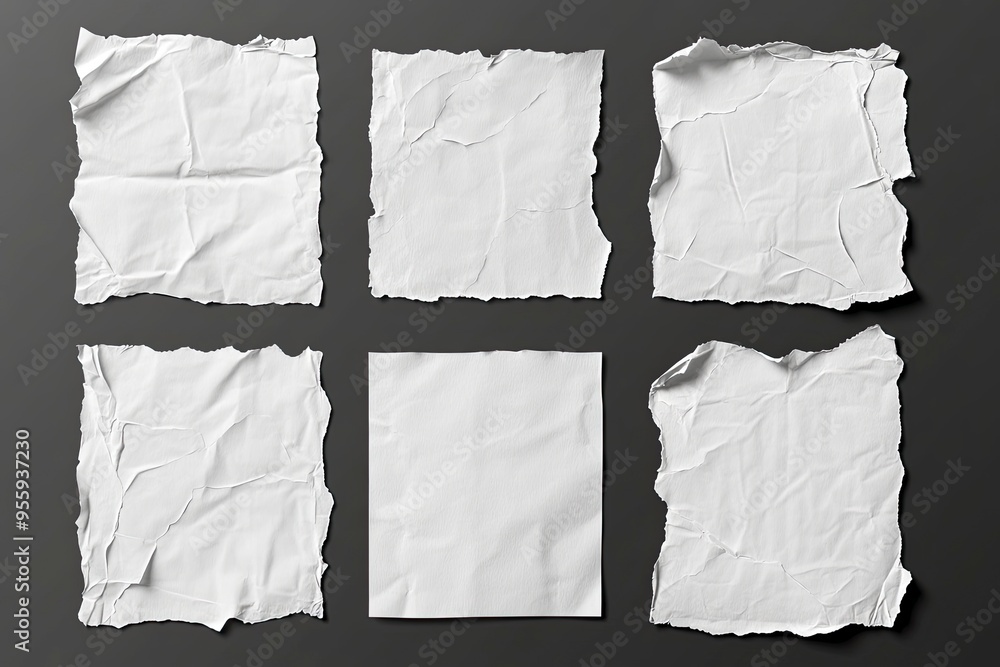 torn blank pages with uneven texture edges. set of ripped white paper sheets png isolated on transparent background. document or newspaper mockup , ai torn blank pages with uneven texture edges. set of ripped white paper sheets png isolated on transparent background. document or newspaper mockup , ai