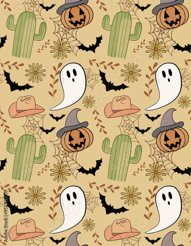 Seamless Halloween pattern