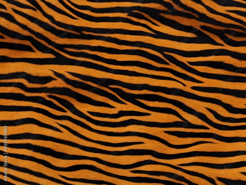 Tiger fur pattern background with bold orange and black stripes Tiger fur pattern background with bold orange and black stripes