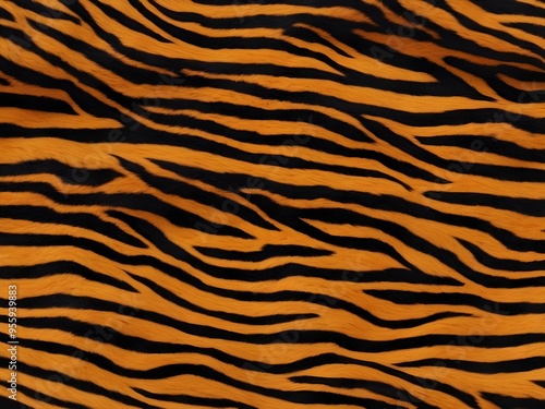 Tiger fur pattern background with bold orange and black stripes