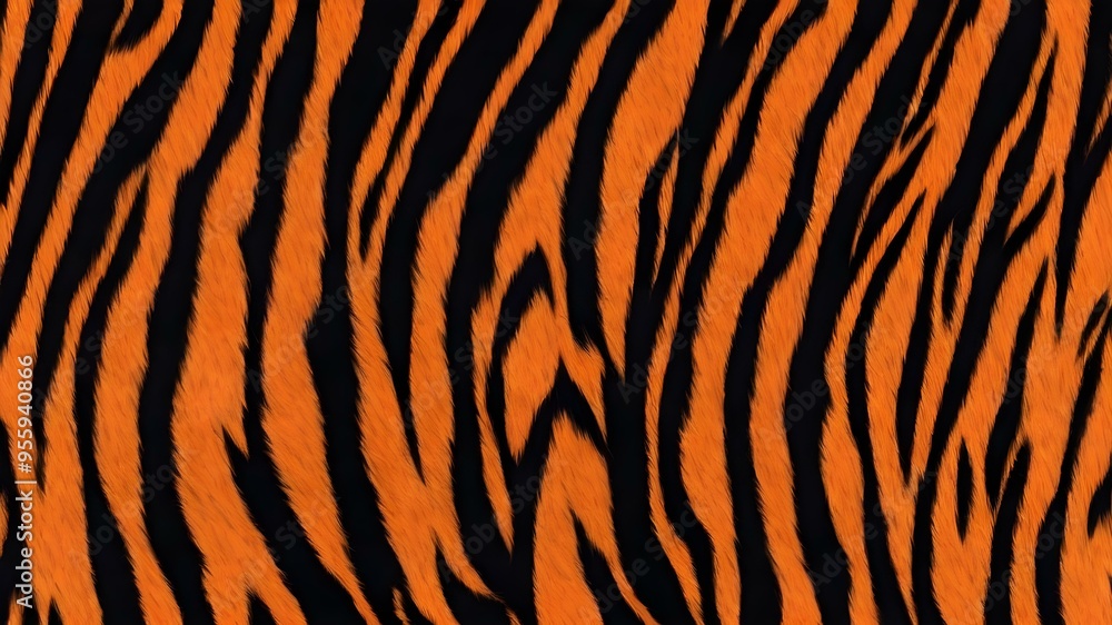 Tiger fur pattern background with bold orange and black stripes Tiger fur pattern background with bold orange and black stripes