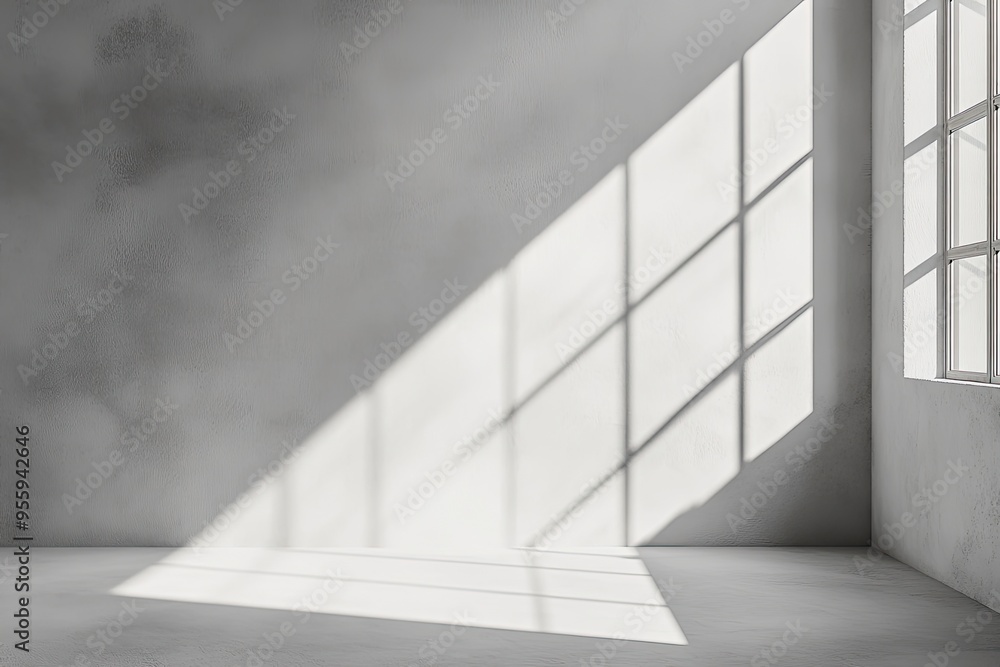 Wall interior background, studio and backdrops show products.with shadow from window color white and grey. background for text insertion and presentation product , ai Wall interior background, studio and backdrops show products.with shadow from window color white and grey. background for text insertion and presentation product , ai