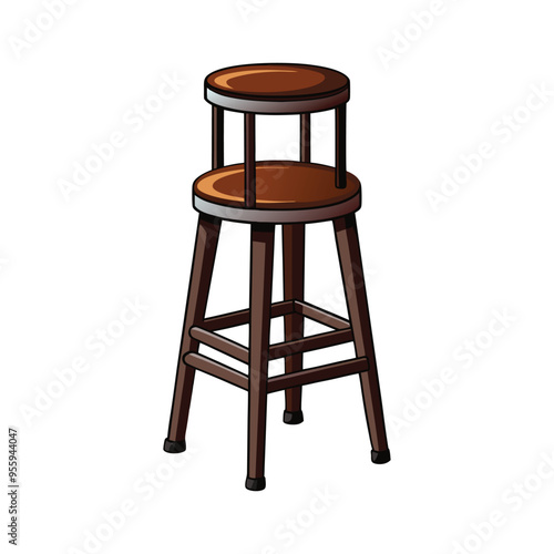 Bar stool vector illustration on white background.