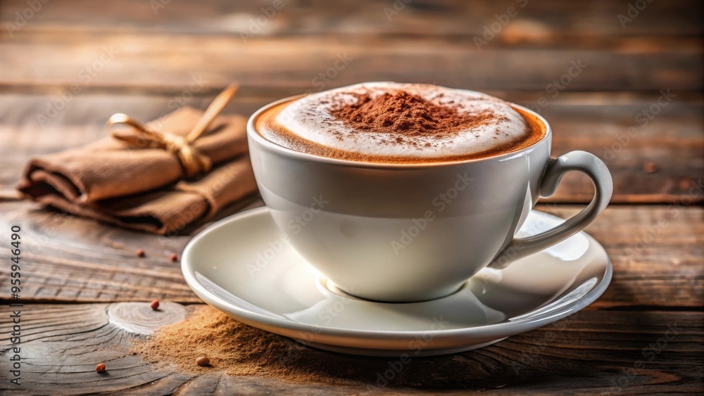 Cup of cappuccino with creamy milk foam and cocoa powder topping, cappuccino, coffee, foam, milk, cocoa, drink Cup of cappuccino with creamy milk foam and cocoa powder topping, cappuccino, coffee, foam, milk, cocoa, drink