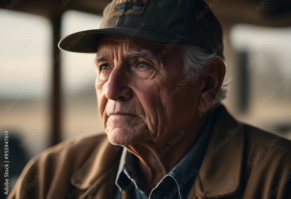 A portrait of an elderly man, with deep-set eyes and a thoughtful expression. A portrait of an elderly man, with deep-set eyes and a thoughtful expression.