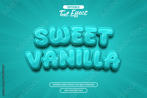 Sweet vanilla editable text effect