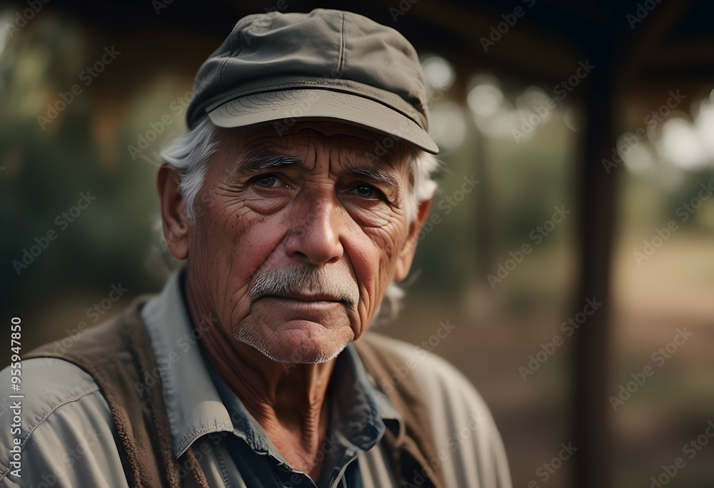 A portrait of an elderly man, with deep-set eyes and a thoughtful expression. A portrait of an elderly man, with deep-set eyes and a thoughtful expression.