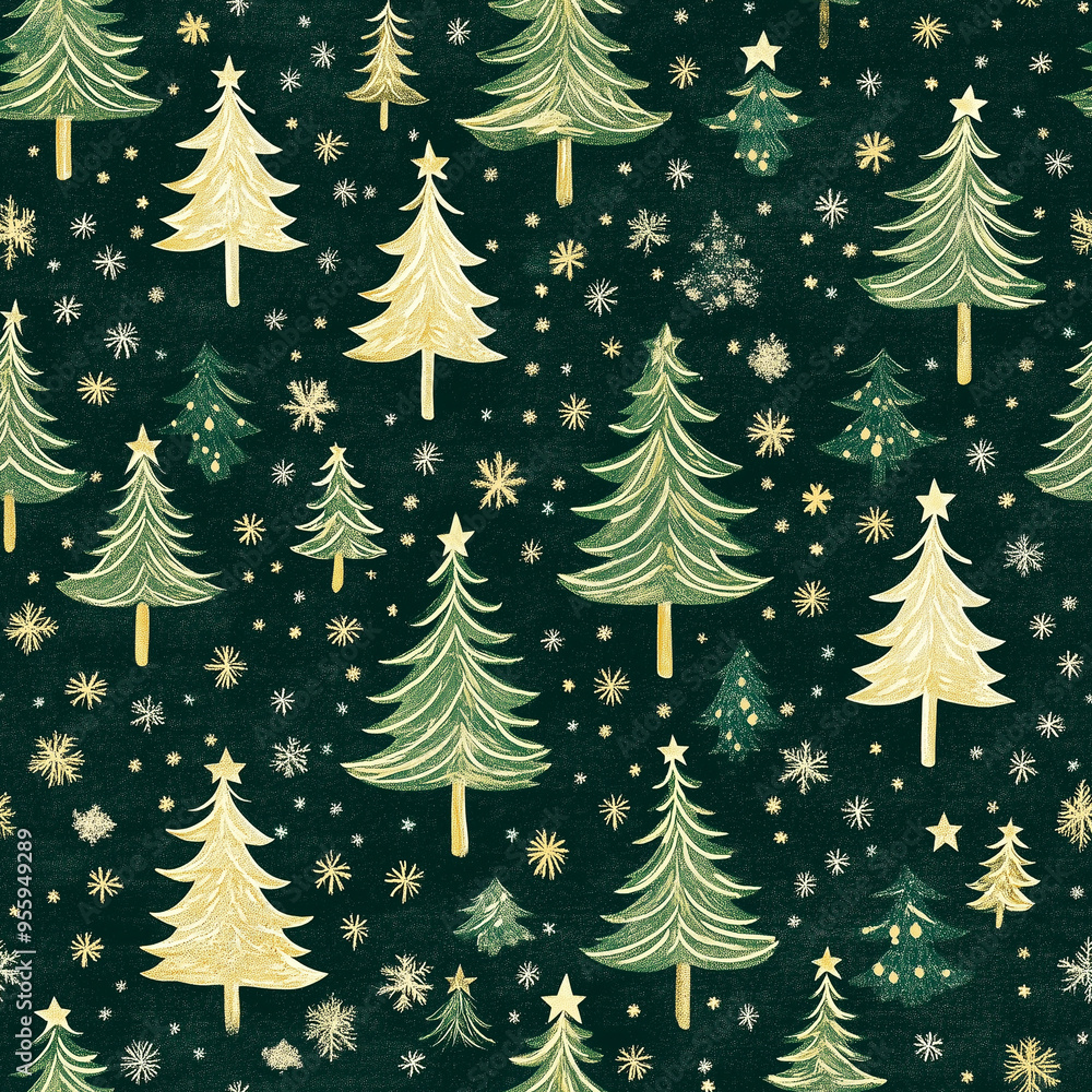 Fototapeta premium Abstract Christmas Tree Background Pattern Design