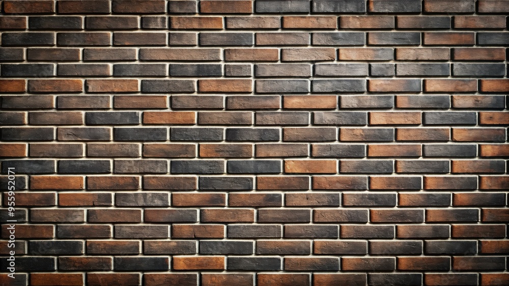 Horizontal rows of black bricks on a brick wall, brick, wall, black, horizontal, rows, pattern, texture, background Horizontal rows of black bricks on a brick wall, brick, wall, black, horizontal, rows, pattern, texture, background