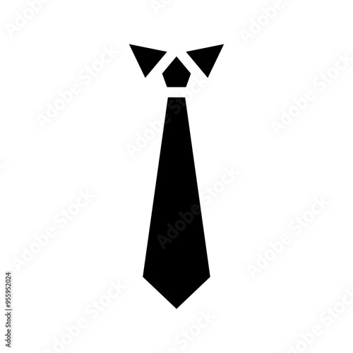 Tie Icon in trendy flat style isolated color aditable photo