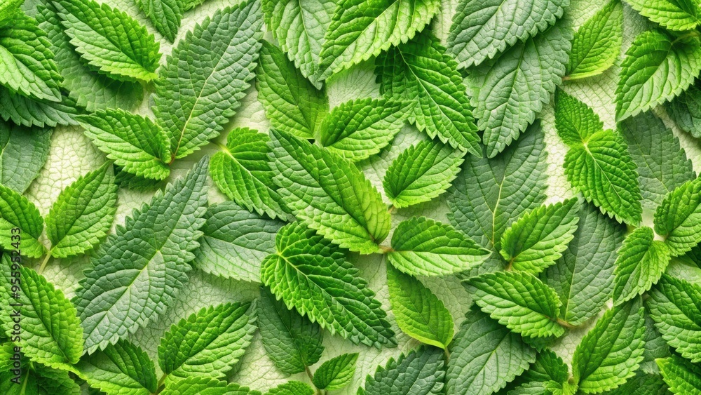 pattern of melissa green tea leaves with elegant design, green tea, melissa, leaves, pattern, botanical, textures, natural pattern of melissa green tea leaves with elegant design, green tea, melissa, leaves, pattern, botanical, textures, natural